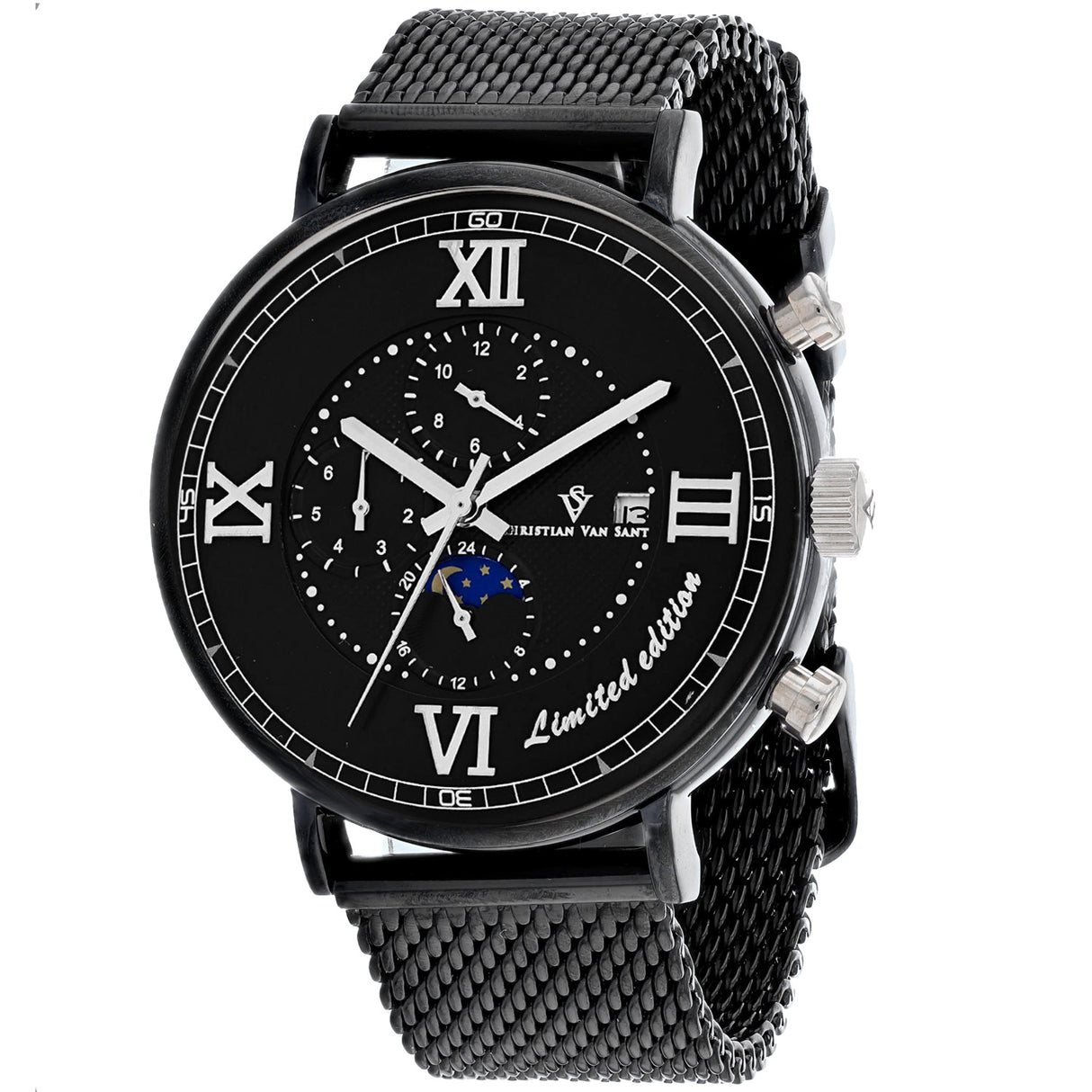 Christian Van Sant Men's Somptueuse LTD Black Dial Watch - CV1159 by Balec Group