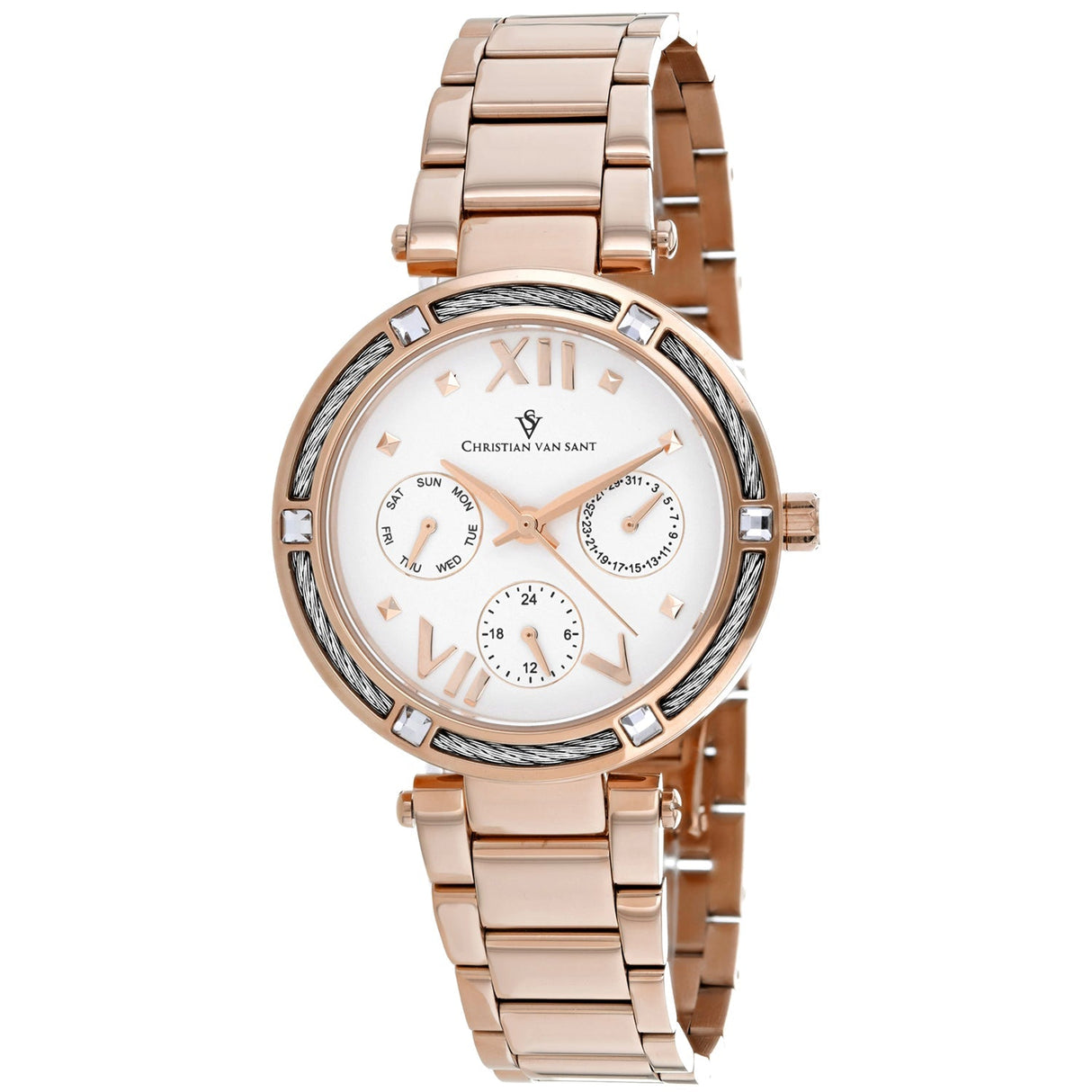 Christian Van Sant Women's Sienna White Dial Watch - CV1824 by Balec Group