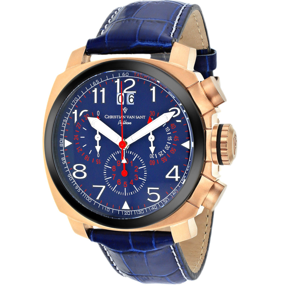 Christian Van Sant Men's Grand Python Blue Dial Watch - CV3AU5 by Balec Group