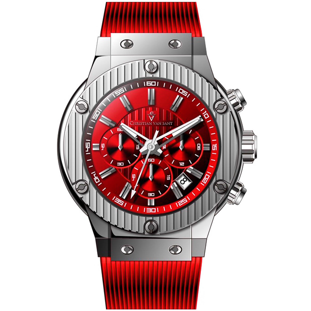 Christian Van Sant Men's Monarchy Red Dial Watch - CV8144 by Balec Group