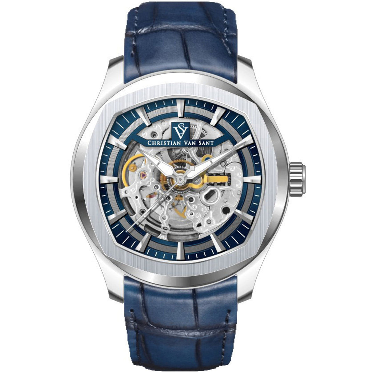 Christian Van Sant Men's Romeo Blue Dial Watch - CV9501 by Balec Group