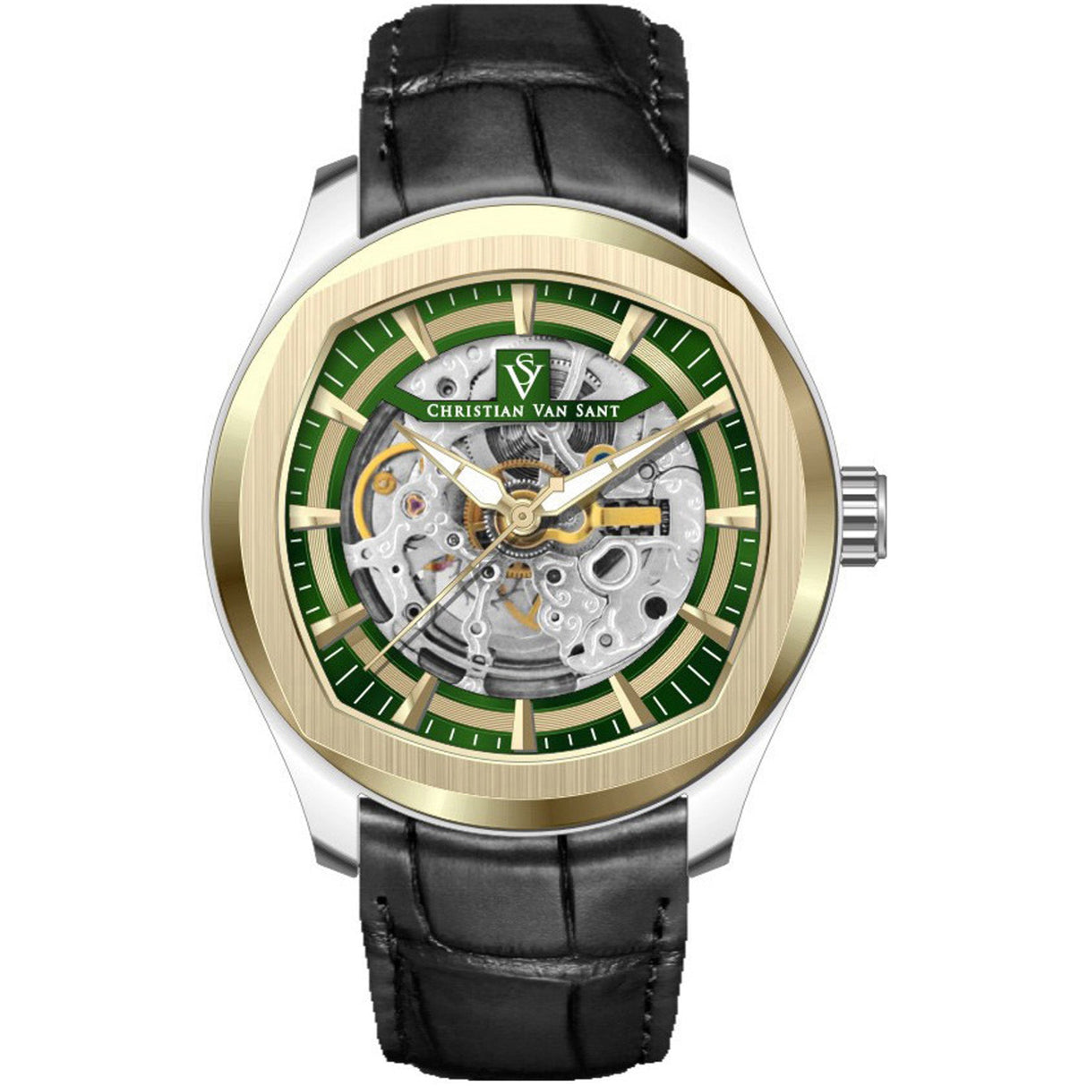 Christian Van Sant Men's Romeo Green Dial Watch - CV9503 by Balec Group