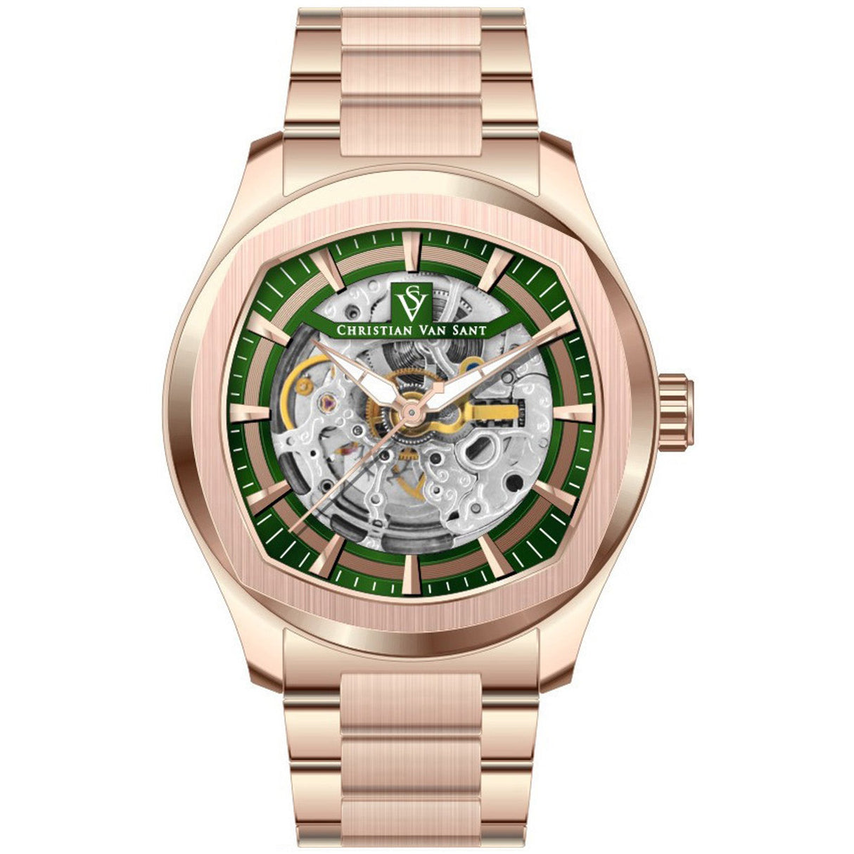 Christian Van Sant Men's Romeo Green Dial Watch - CV9510 by Balec Group