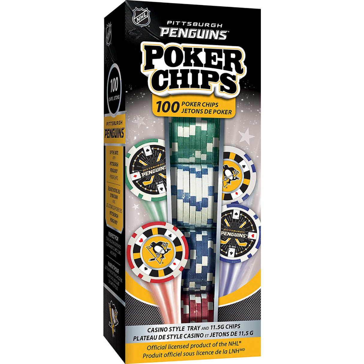 Pittsburgh Penguins 100 Piece Poker Chips by MasterPieces Puzzle Company INC