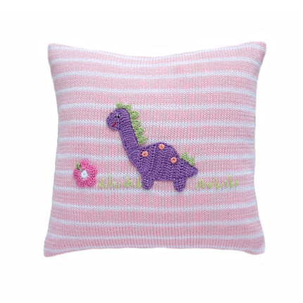 Dinosaur 10" Pillow, Pink by Melange Collection