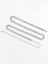 Urban Geometric Pearl Waist Chain Accessories by migunica