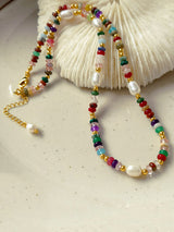 Beaded Contrast Color Dainty Necklace Necklaces Accessories by migunica