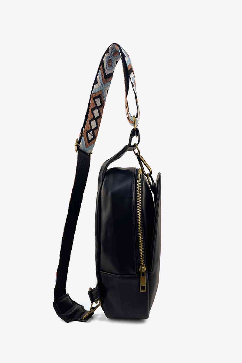 Adjustable Strap PU Leather Sling Bag by Coco Charli