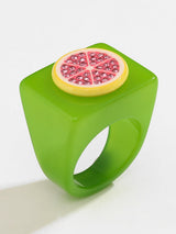 Geometric Fruit  Rhinestone Rings Accessories by migunica