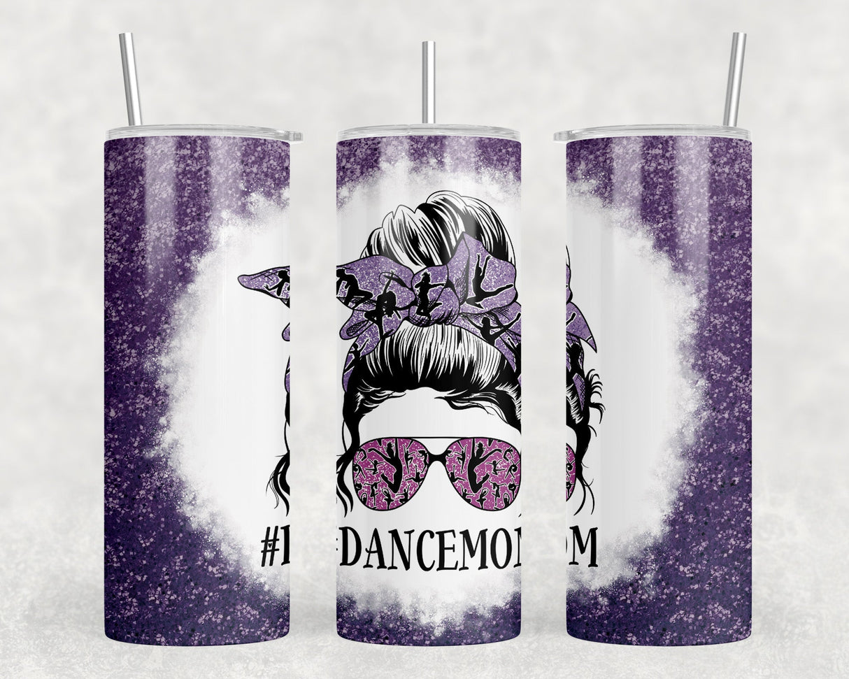 Dance Mom - 20 oz Steel Skinny Tumbler - Optional Blue Tooth Speaker - Speaker Color will Vary by Rowdy Ridge Co