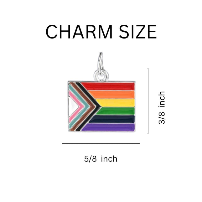Daniel Quasar Progress Pride Flag Charms by Fundraising For A Cause