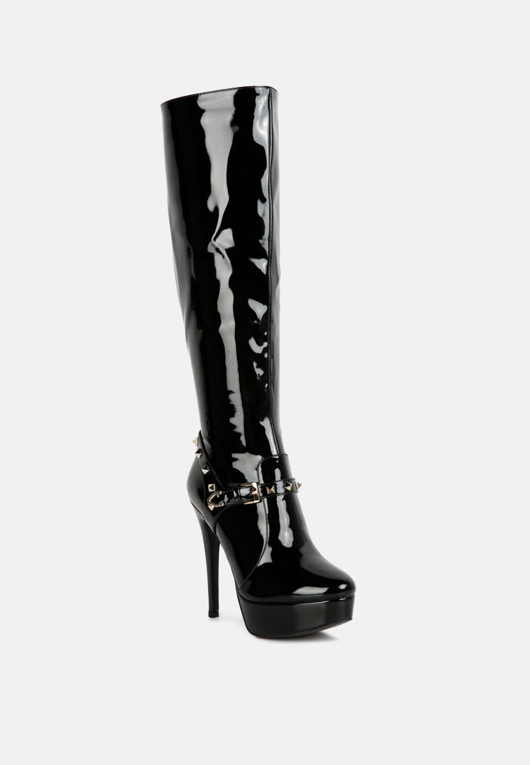 daphne stiletto heeled mid calf boots by London Rag