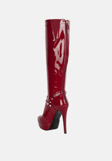 daphne stiletto heeled mid calf boots by London Rag