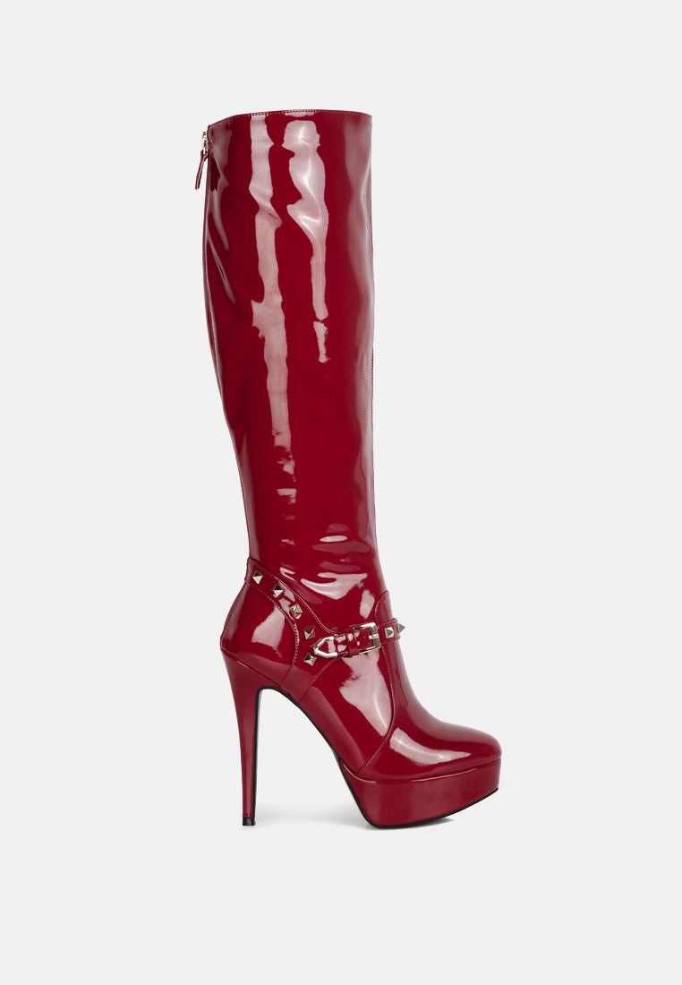 daphne stiletto heeled mid calf boots by London Rag