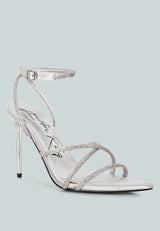 dare me rhinestone embellished stiletto sandals by London Rag