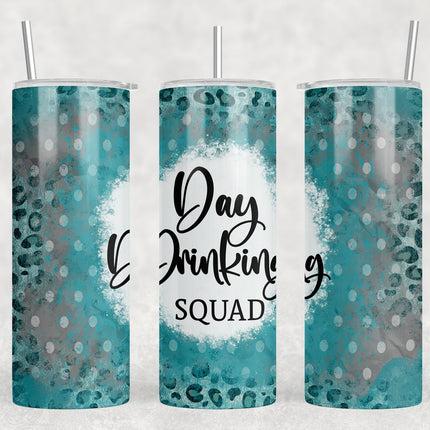 Day Drinking Squad - 20 oz Steel Skinny Tumbler - Optional Blue Tooth Speaker - Speaker Color will Vary by Rowdy Ridge Co
