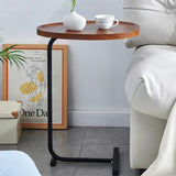 2-Pieces Brown C-shaped Side Table by Blak Hom