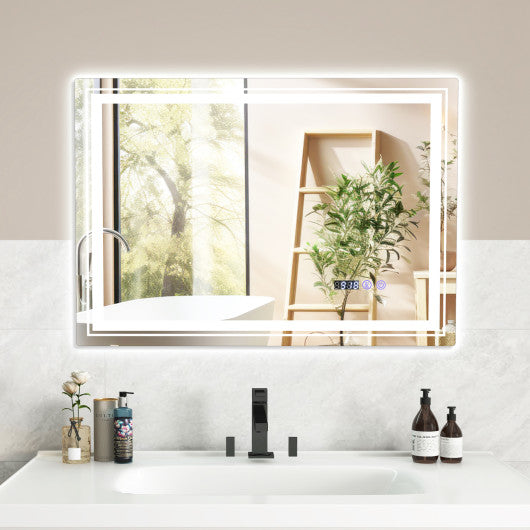 Defogging LED Bathroom Mirror with Memory Function and Anti-Fog-M