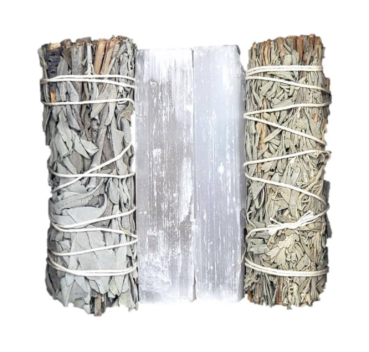 Cleansing Kit - White Sage, Selenite Sticks, Blue Sage 4 by OMSutra