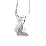 'Diamante Butterfly' Silver Plated Necklace by Liberty Charms USA