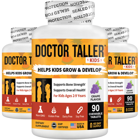 Doctor Taller Kids, Grape Multivitamins, Ages 2-9, 90 Vegan Chewables by NuBest Nutrition®