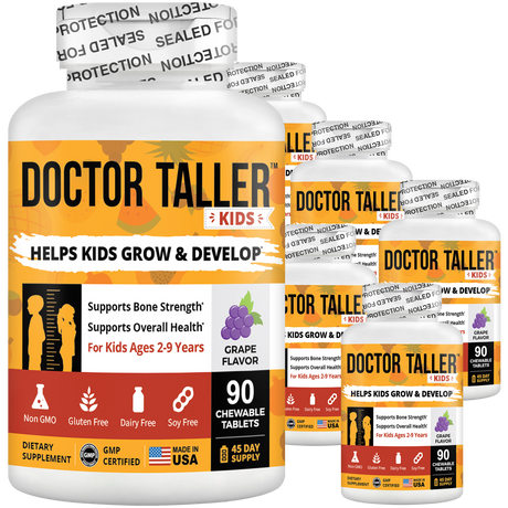 Doctor Taller Kids, Grape Multivitamins, Ages 2-9, 90 Vegan Chewables by NuBest Nutrition®