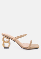 downtown double strap fantasy heel sandals by London Rag