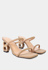 downtown double strap fantasy heel sandals by London Rag