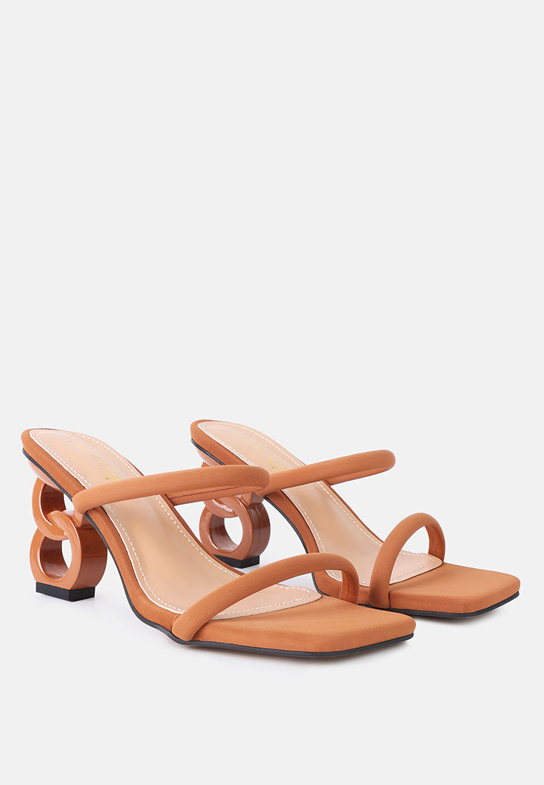 downtown double strap fantasy heel sandals by London Rag