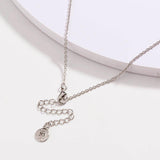 Drop Necklace for Women in Gold or Silver with Five Cubic Zirconia Stone by Hollywood Sensation®