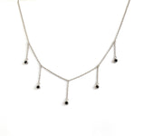 Drop Necklace for Women in Gold or Silver with Five Cubic Zirconia Stone by Hollywood Sensation®