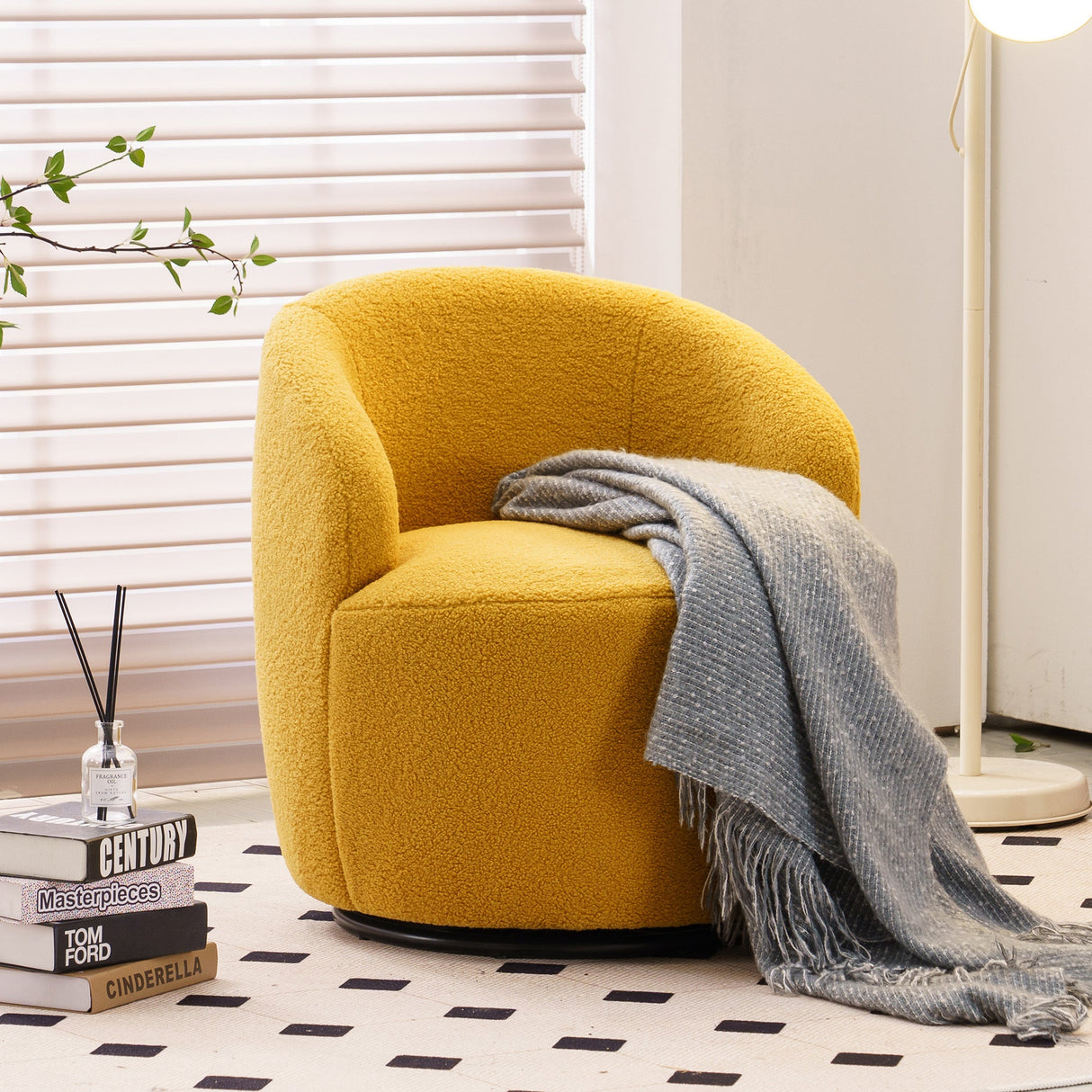 Fabric Swivel Armchair "3 Colors" by Blak Hom