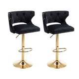 Set of 2 Modern Fashionable Velvet Bar Stools by Blak Hom