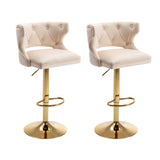 Set of 2 Modern Fashionable Velvet Bar Stools by Blak Hom