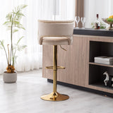 Set of 2 Modern Fashionable Velvet Bar Stools by Blak Hom