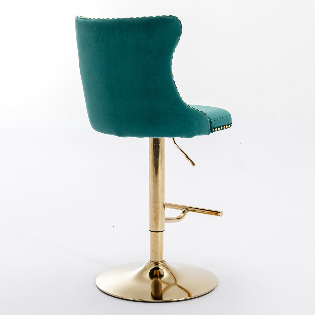 Golden Swivel Velvet Barstools by Blak Hom