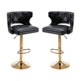 Set of 2 Modern Fashionable Velvet Bar Stools by Blak Hom