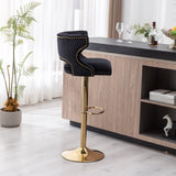 Set of 2 Modern Fashionable Velvet Bar Stools by Blak Hom