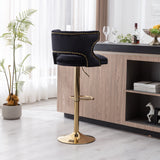 Set of 2 Modern Fashionable Velvet Bar Stools by Blak Hom