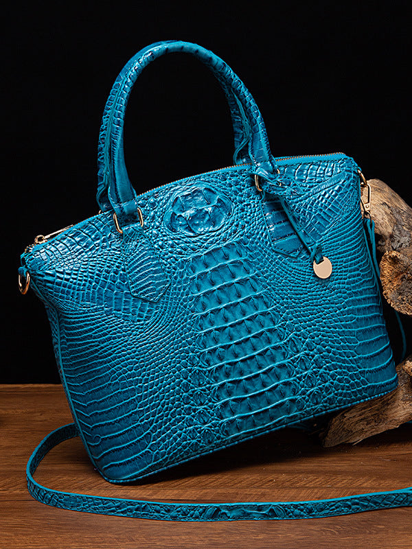 Alligator Print Pleated Split-Joint Bags Handbags by migunica