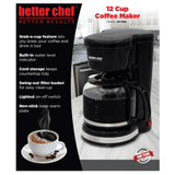 Better Chef 12 Cup Pause 'n Serve Coffee Maker by Jupiter Gear Home