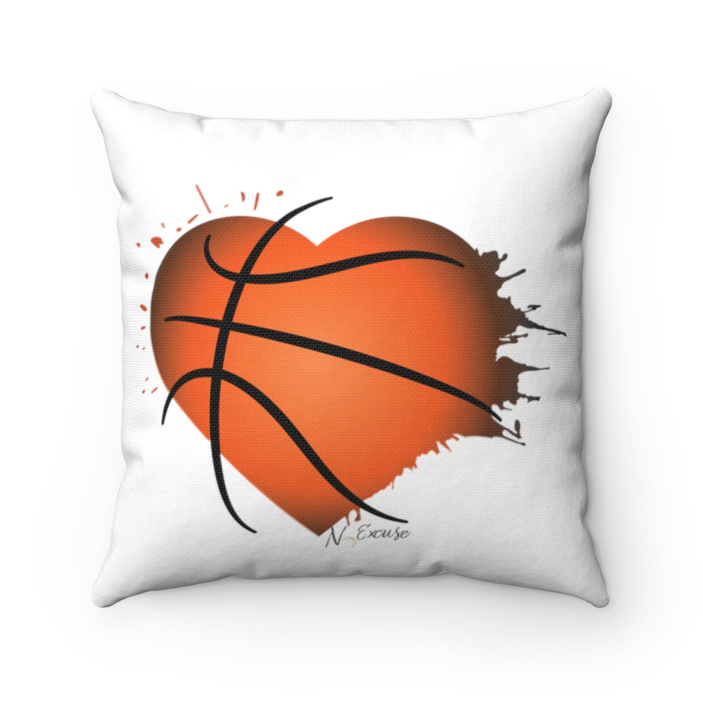 iHeart Basketball Girls Basketball Pillow by NoExcuse Apparel