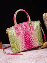 Alligator Print Pleated Split-Joint Bags Handbags by migunica