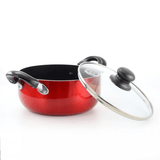 Better Chef 2-Quart Metallic Red Aluminum Dutch Oven with Glass Lid by Jupiter Gear Home