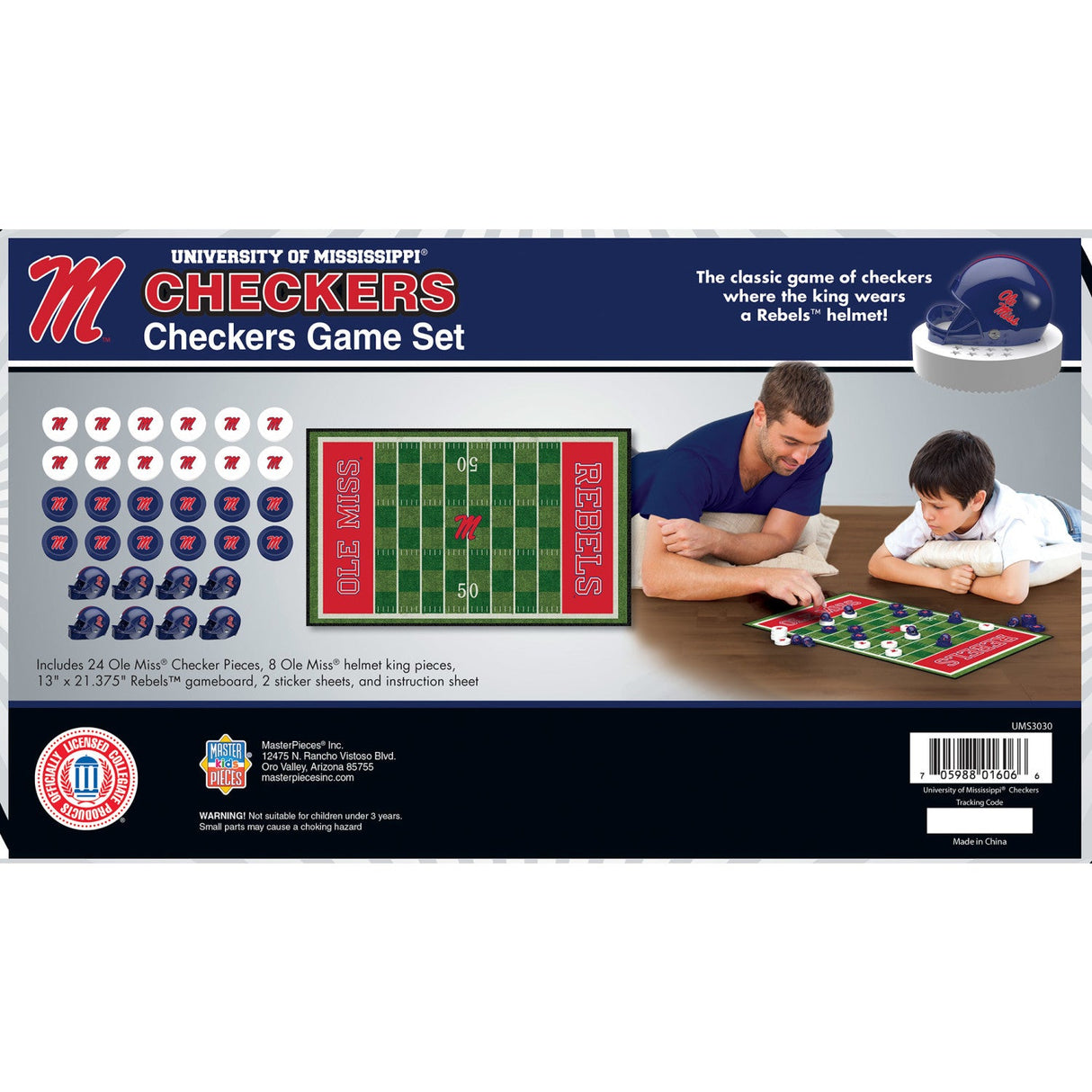 Ole Miss Rebels Checkers Board Game by MasterPieces Puzzle Company INC