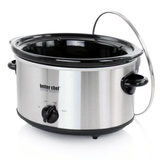 Better Chef 4-Quart Oval Slow Cooker in Brushed Stainless Steel by Jupiter Gear Home