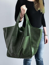 Split-Joint Tote Bags Handbags by migunica