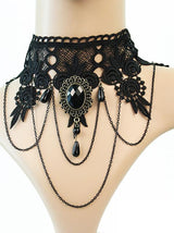 Punk Style Lacy Necklace by migunica