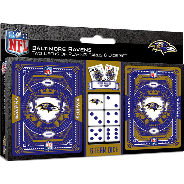 Baltimore Ravens - 2-Pack Playing Cards & Dice Set by MasterPieces Puzzle Company INC