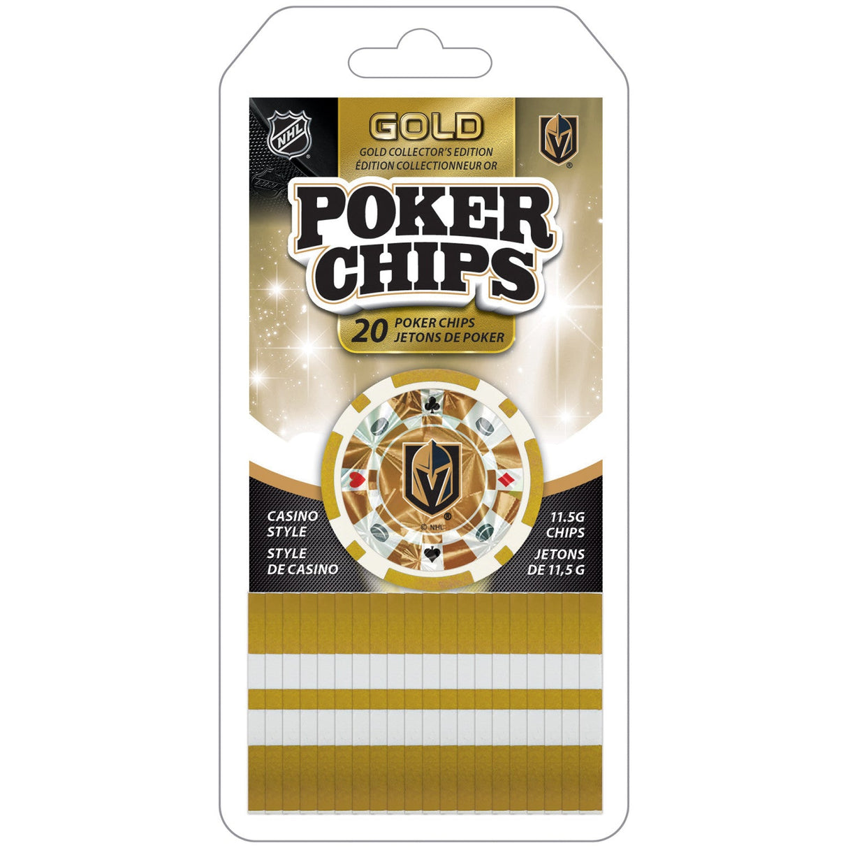 Las Vegas Golden Knights 20 Piece Poker Chips by MasterPieces Puzzle Company INC